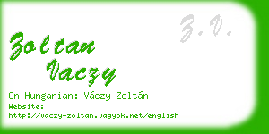 zoltan vaczy business card